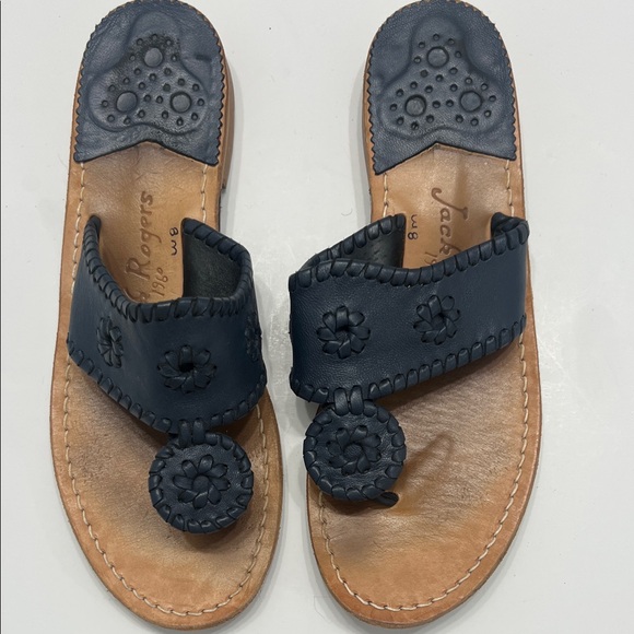 Jack Rogers Navy Leather Women's Sandals size 8 - Picture 9 of 10